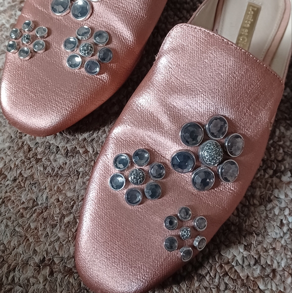 Louise et Cie Shoes - Louise etc Cie Pink Jeweled Flats 7.5